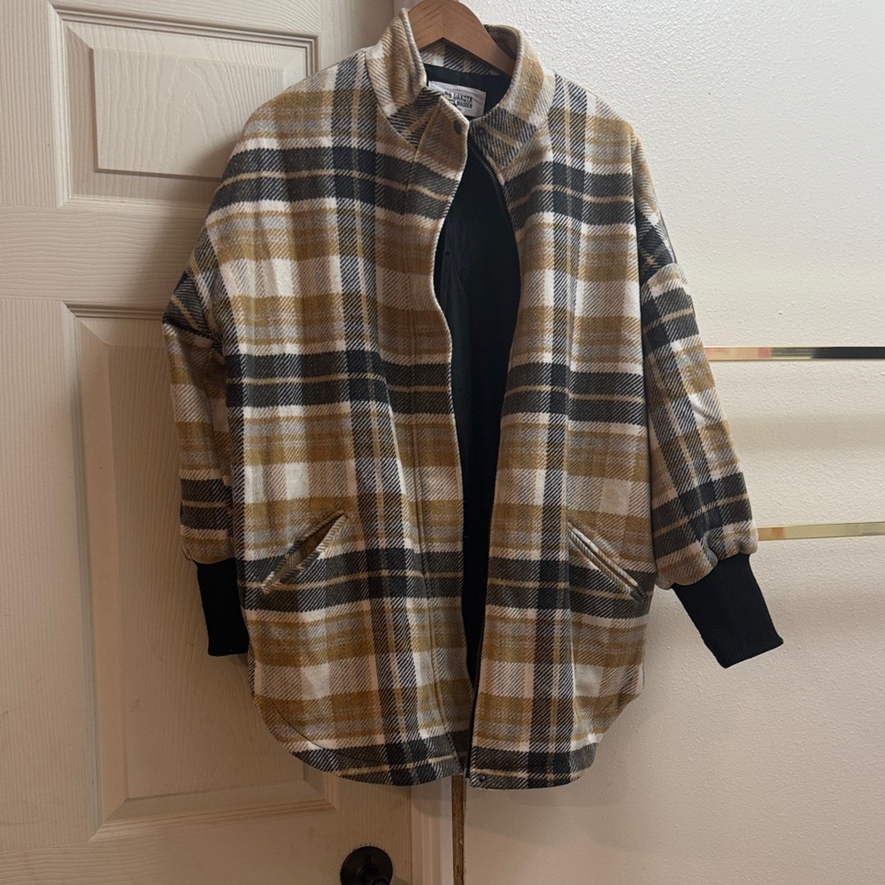 BB Dakota by Steve Madden Plaid Jacket - Brown and Black